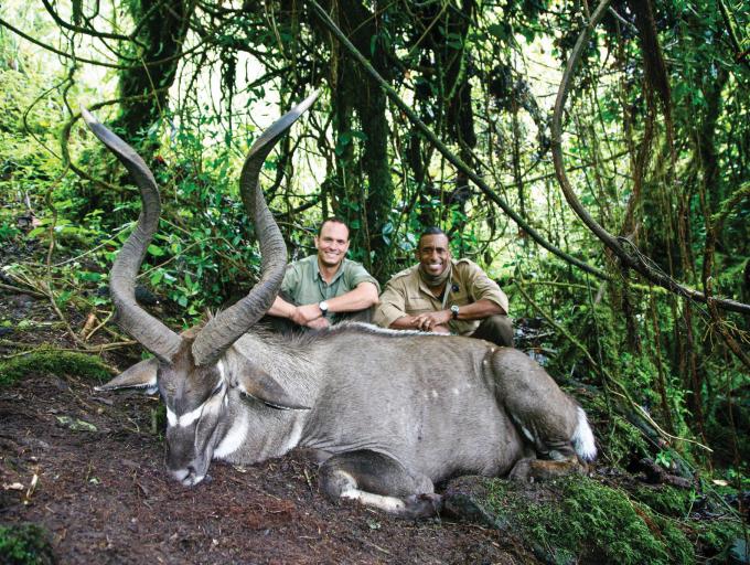 Marc Watts with mountain nyala