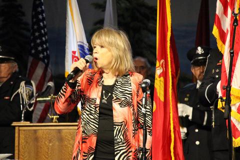 singing national anthem